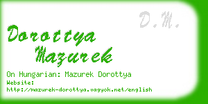 dorottya mazurek business card